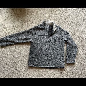 Grey Sherpa Quarter-zip Pullover